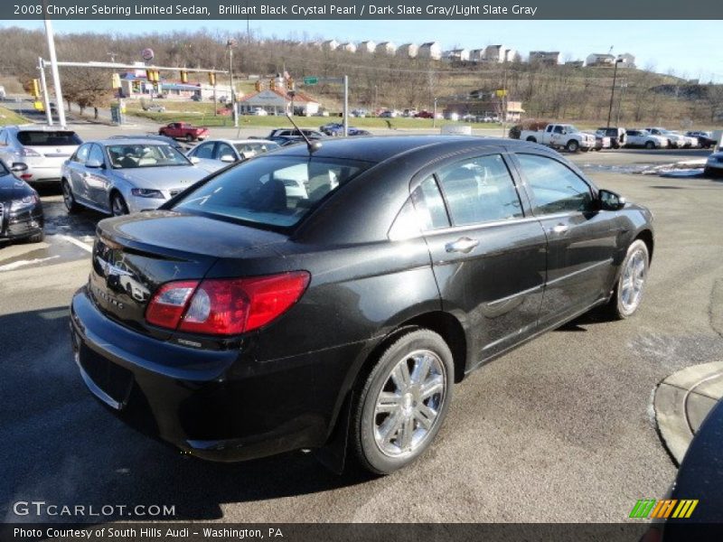 Brilliant Black Crystal Pearl / Dark Slate Gray/Light Slate Gray 2008 Chrysler Sebring Limited Sedan