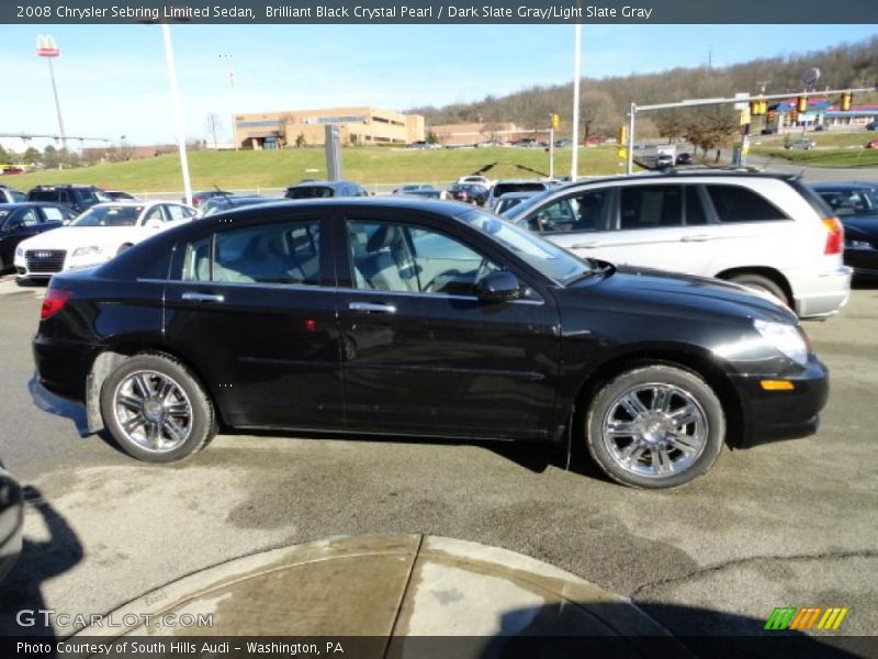 Brilliant Black Crystal Pearl / Dark Slate Gray/Light Slate Gray 2008 Chrysler Sebring Limited Sedan