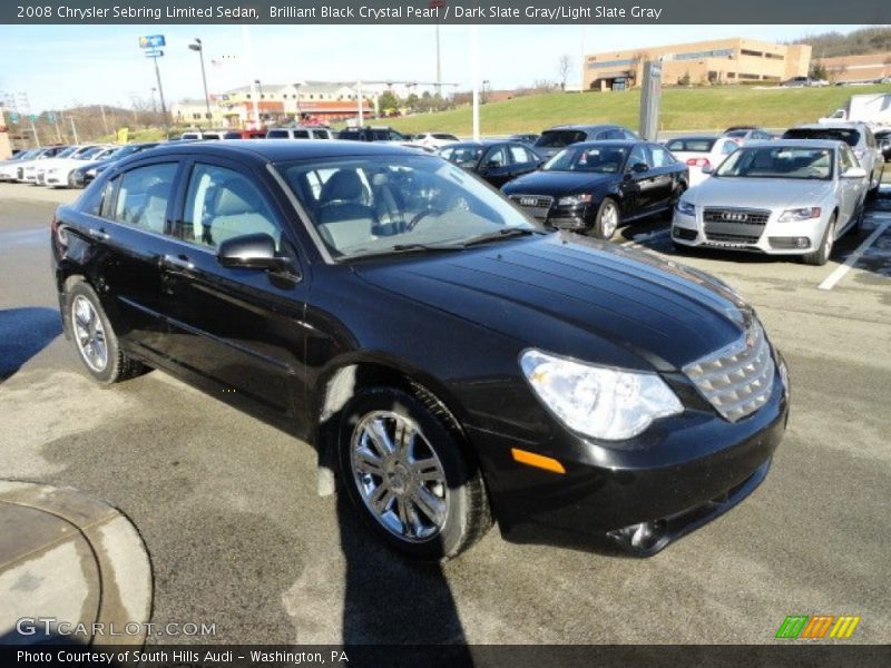 Brilliant Black Crystal Pearl / Dark Slate Gray/Light Slate Gray 2008 Chrysler Sebring Limited Sedan