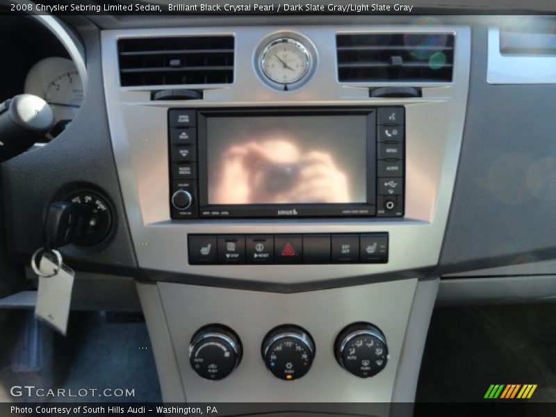 Brilliant Black Crystal Pearl / Dark Slate Gray/Light Slate Gray 2008 Chrysler Sebring Limited Sedan