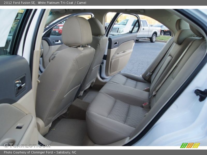 White Platinum Tri-Coat / Camel 2012 Ford Fusion SE