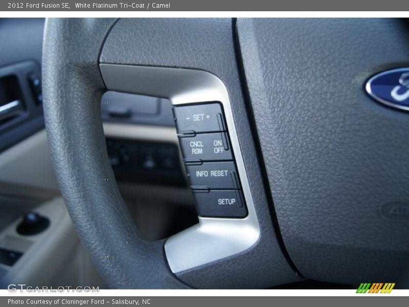White Platinum Tri-Coat / Camel 2012 Ford Fusion SE