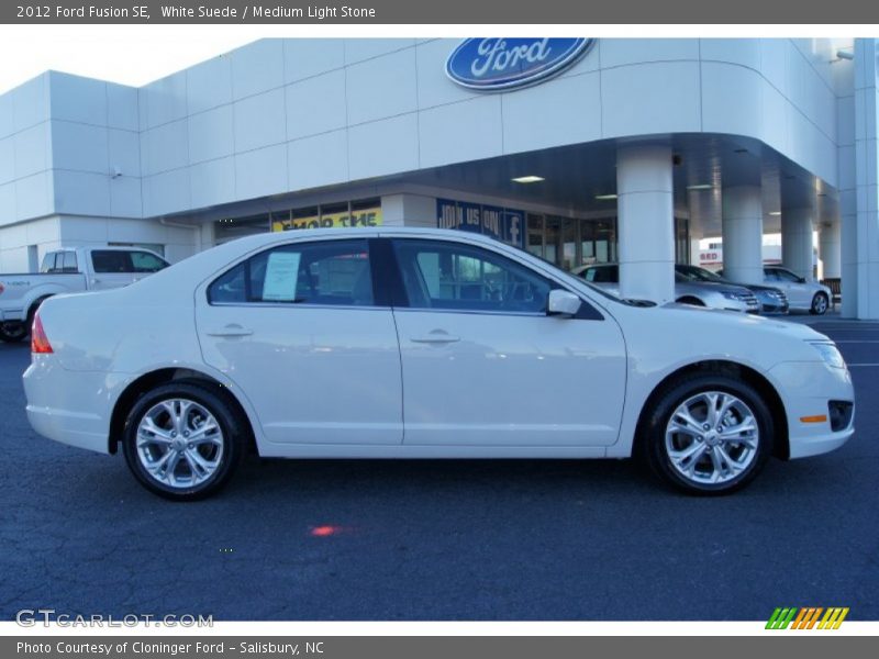 White Suede / Medium Light Stone 2012 Ford Fusion SE