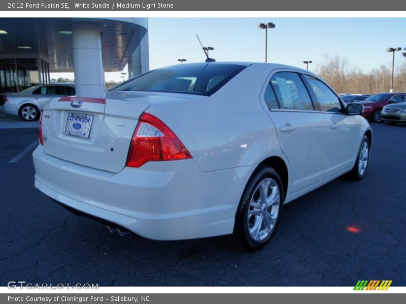 White Suede / Medium Light Stone 2012 Ford Fusion SE