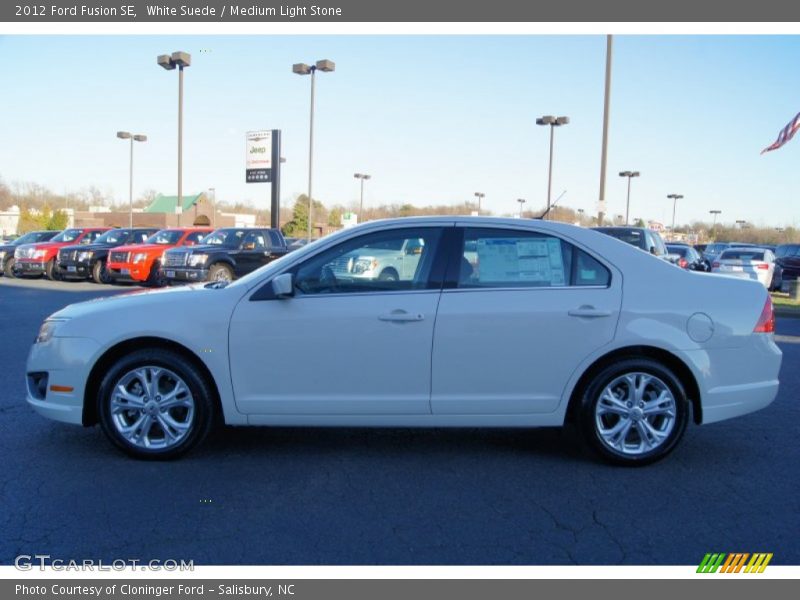 White Suede / Medium Light Stone 2012 Ford Fusion SE