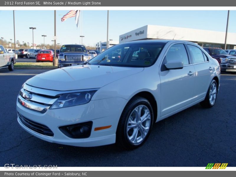 White Suede / Medium Light Stone 2012 Ford Fusion SE