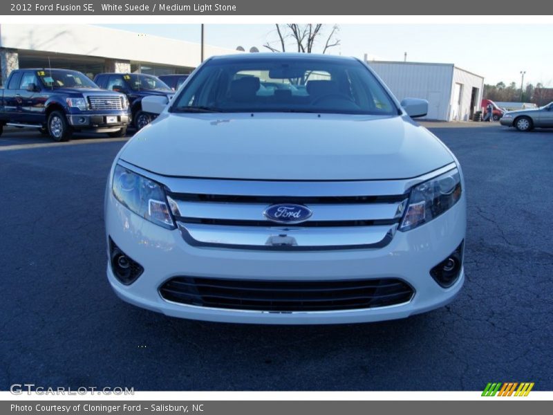 White Suede / Medium Light Stone 2012 Ford Fusion SE