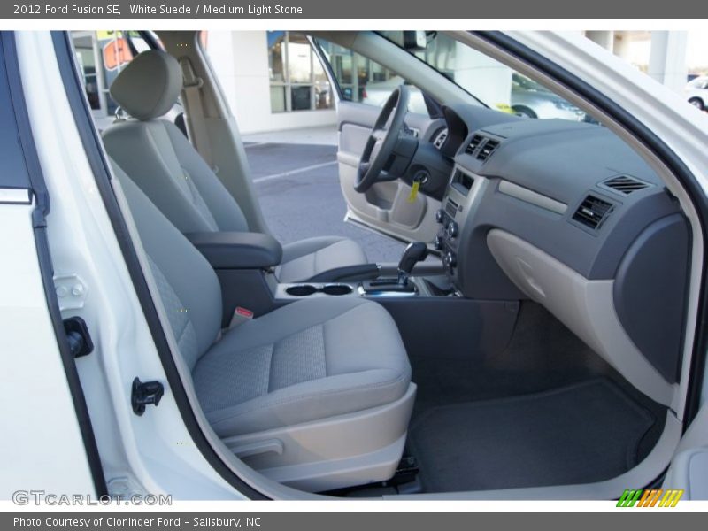 White Suede / Medium Light Stone 2012 Ford Fusion SE