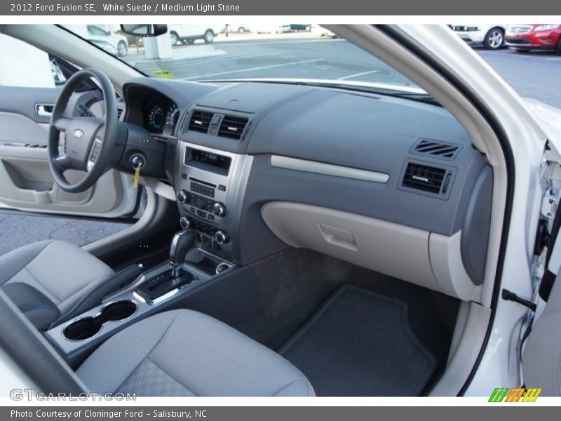 White Suede / Medium Light Stone 2012 Ford Fusion SE