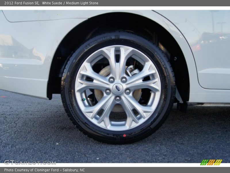 White Suede / Medium Light Stone 2012 Ford Fusion SE