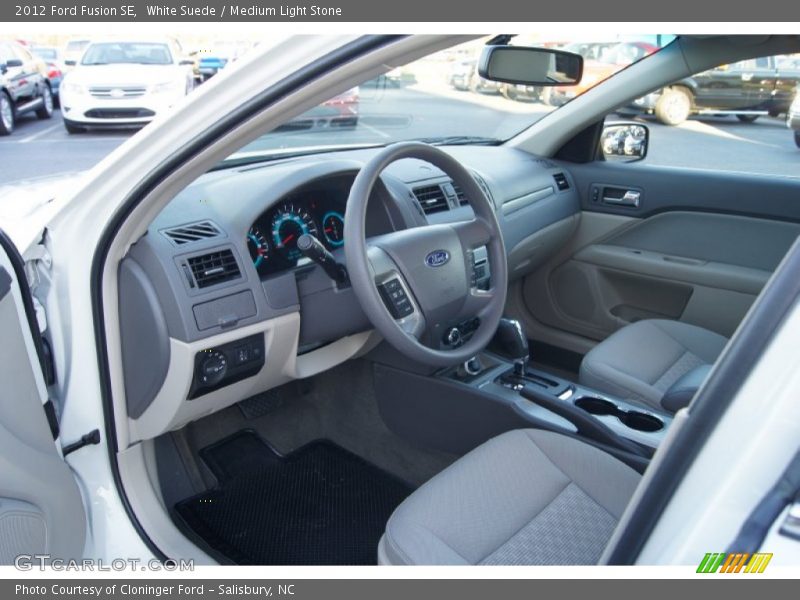 White Suede / Medium Light Stone 2012 Ford Fusion SE