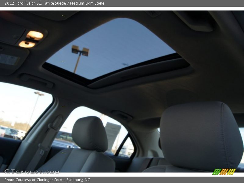 White Suede / Medium Light Stone 2012 Ford Fusion SE