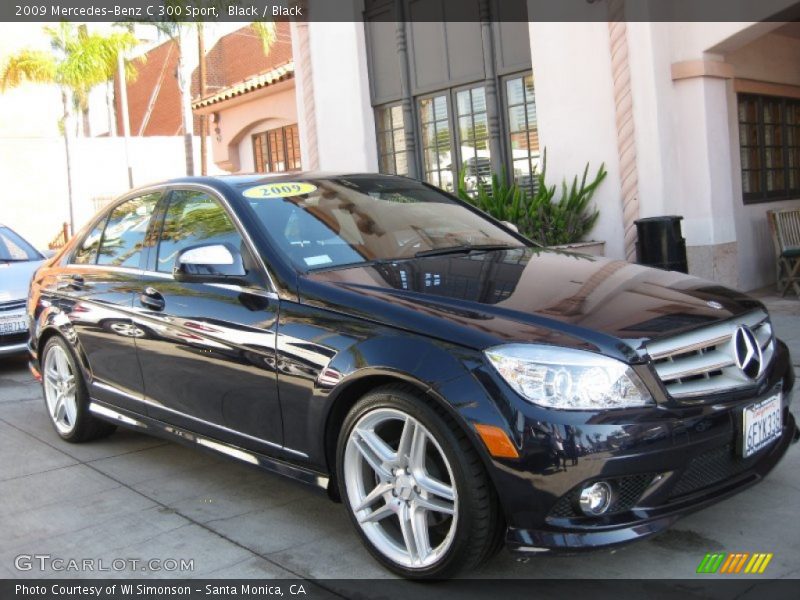 Black / Black 2009 Mercedes-Benz C 300 Sport