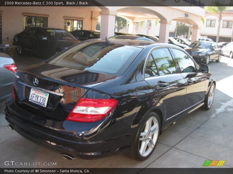 Black / Black 2009 Mercedes-Benz C 300 Sport