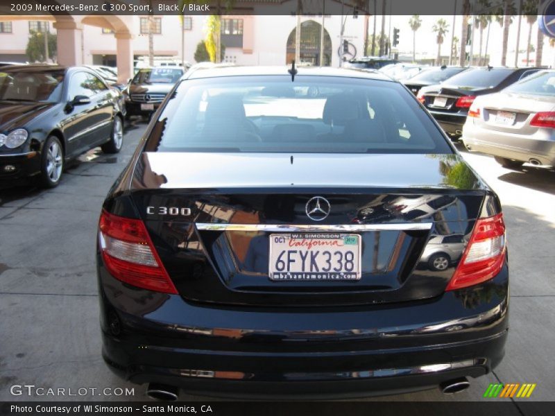 Black / Black 2009 Mercedes-Benz C 300 Sport