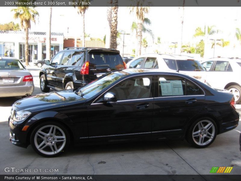 Black / Black 2009 Mercedes-Benz C 300 Sport