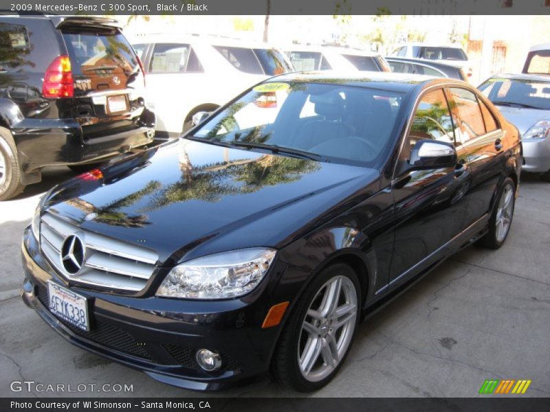 Black / Black 2009 Mercedes-Benz C 300 Sport