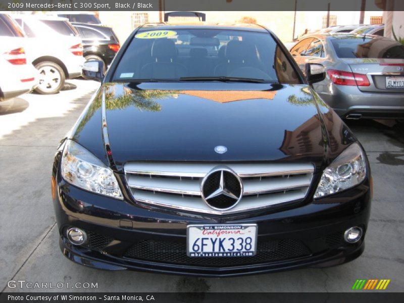 Black / Black 2009 Mercedes-Benz C 300 Sport