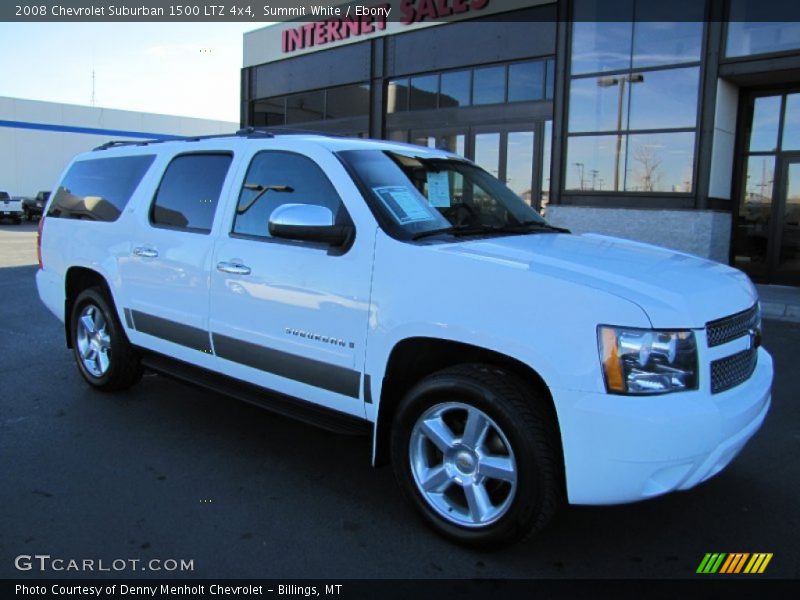 Summit White / Ebony 2008 Chevrolet Suburban 1500 LTZ 4x4