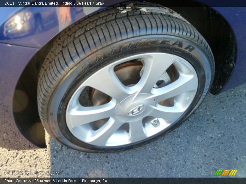 Indigo Blue Pearl / Gray 2011 Hyundai Elantra Limited