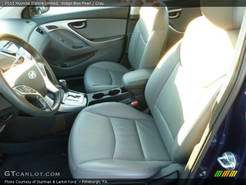 Indigo Blue Pearl / Gray 2011 Hyundai Elantra Limited