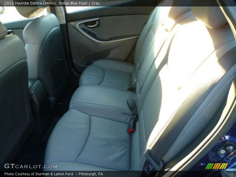 Indigo Blue Pearl / Gray 2011 Hyundai Elantra Limited