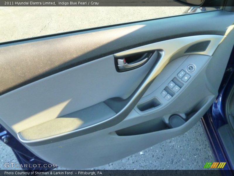 Indigo Blue Pearl / Gray 2011 Hyundai Elantra Limited