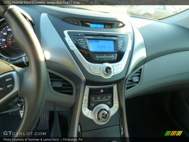 Indigo Blue Pearl / Gray 2011 Hyundai Elantra Limited