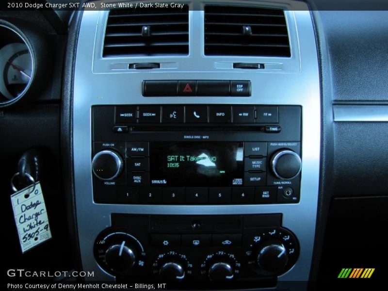 Stone White / Dark Slate Gray 2010 Dodge Charger SXT AWD