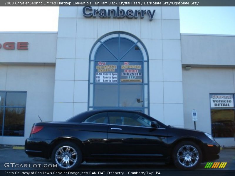 Brilliant Black Crystal Pearl / Dark Slate Gray/Light Slate Gray 2008 Chrysler Sebring Limited Hardtop Convertible