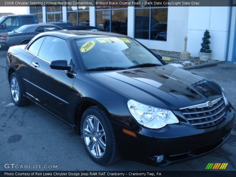 Brilliant Black Crystal Pearl / Dark Slate Gray/Light Slate Gray 2008 Chrysler Sebring Limited Hardtop Convertible