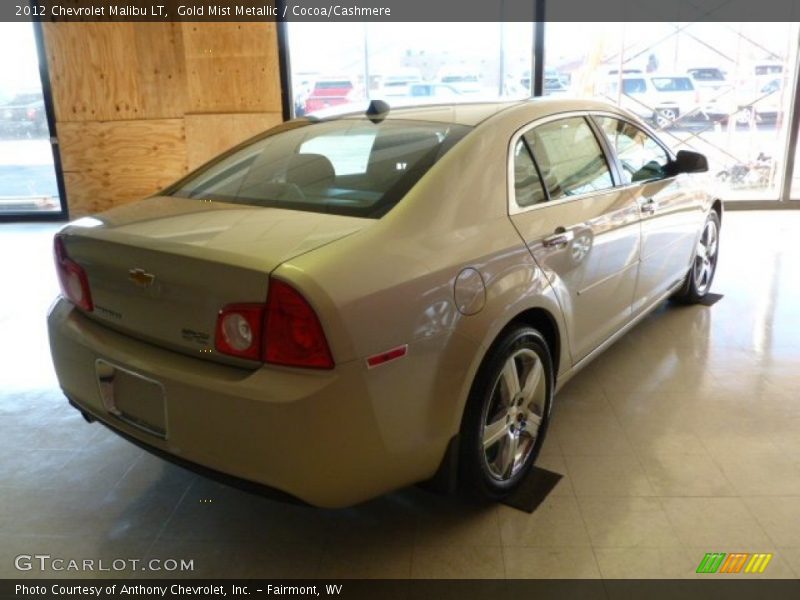 Gold Mist Metallic / Cocoa/Cashmere 2012 Chevrolet Malibu LT