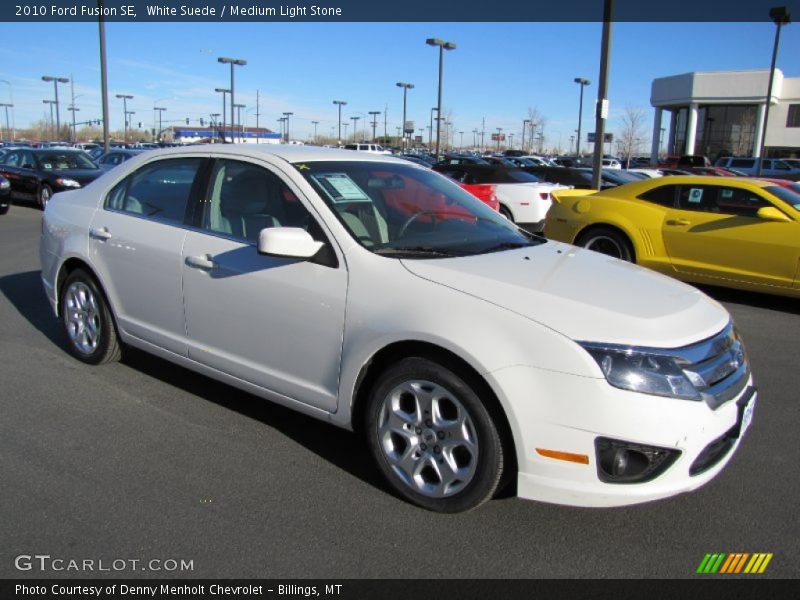 White Suede / Medium Light Stone 2010 Ford Fusion SE