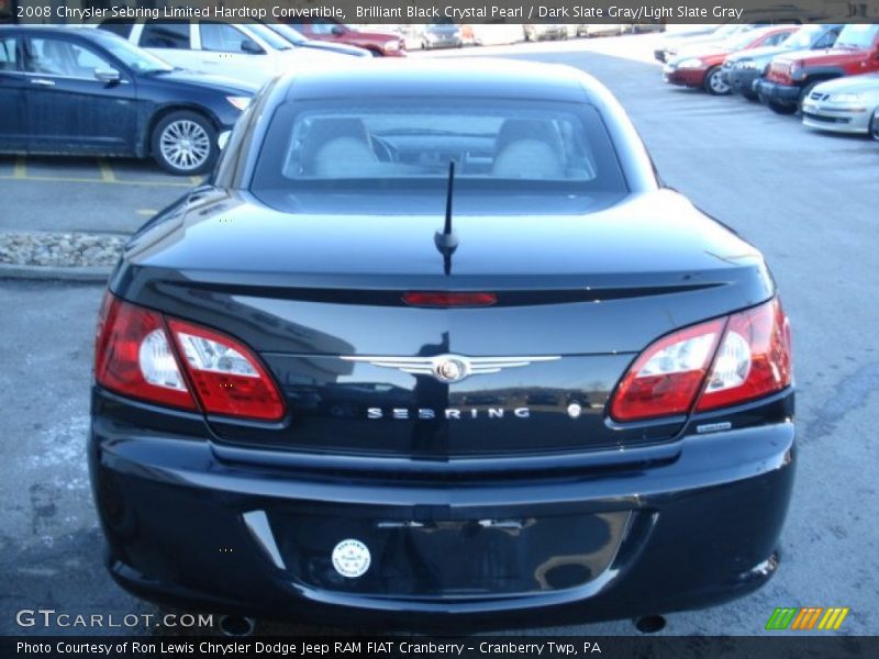 Brilliant Black Crystal Pearl / Dark Slate Gray/Light Slate Gray 2008 Chrysler Sebring Limited Hardtop Convertible