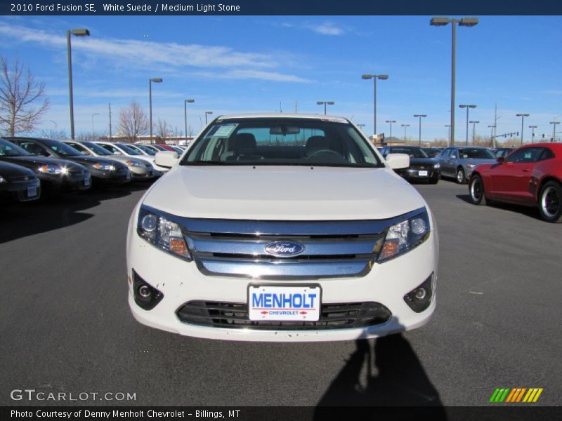 White Suede / Medium Light Stone 2010 Ford Fusion SE