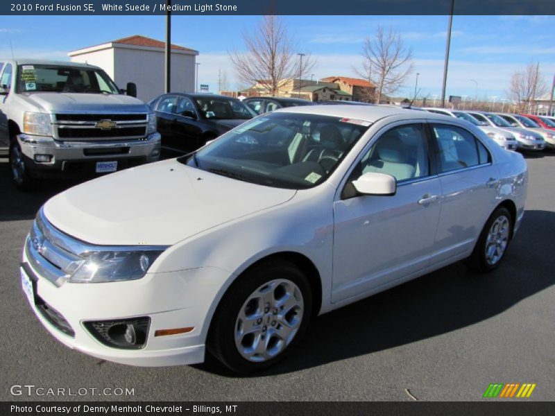 White Suede / Medium Light Stone 2010 Ford Fusion SE