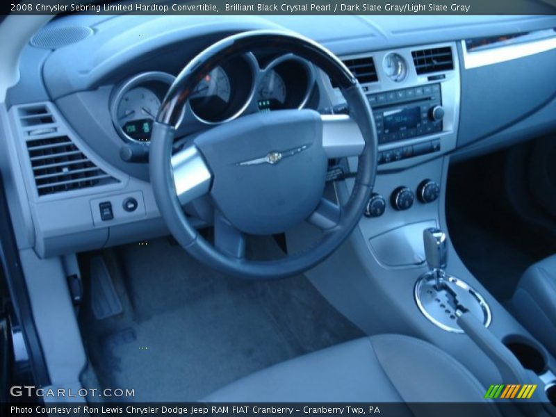 Brilliant Black Crystal Pearl / Dark Slate Gray/Light Slate Gray 2008 Chrysler Sebring Limited Hardtop Convertible