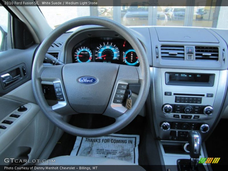 White Suede / Medium Light Stone 2010 Ford Fusion SE