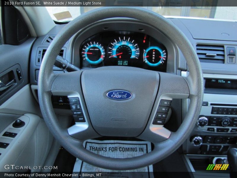 White Suede / Medium Light Stone 2010 Ford Fusion SE