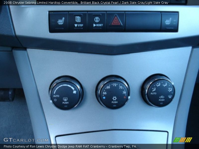 Brilliant Black Crystal Pearl / Dark Slate Gray/Light Slate Gray 2008 Chrysler Sebring Limited Hardtop Convertible