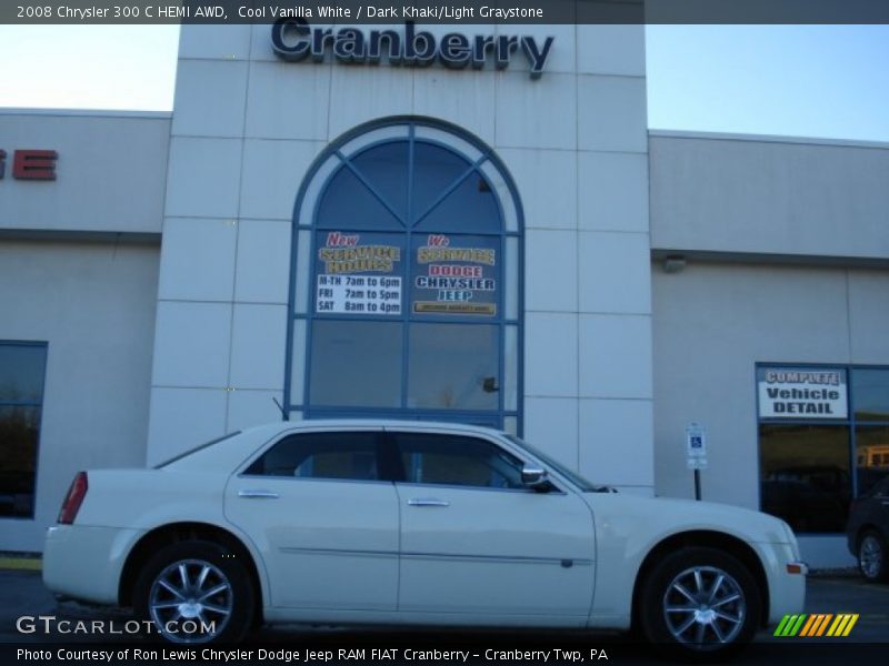 Cool Vanilla White / Dark Khaki/Light Graystone 2008 Chrysler 300 C HEMI AWD