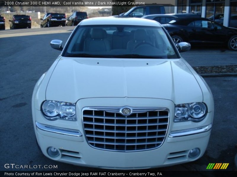 Cool Vanilla White / Dark Khaki/Light Graystone 2008 Chrysler 300 C HEMI AWD