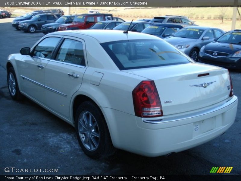 Cool Vanilla White / Dark Khaki/Light Graystone 2008 Chrysler 300 C HEMI AWD