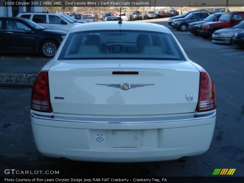 Cool Vanilla White / Dark Khaki/Light Graystone 2008 Chrysler 300 C HEMI AWD