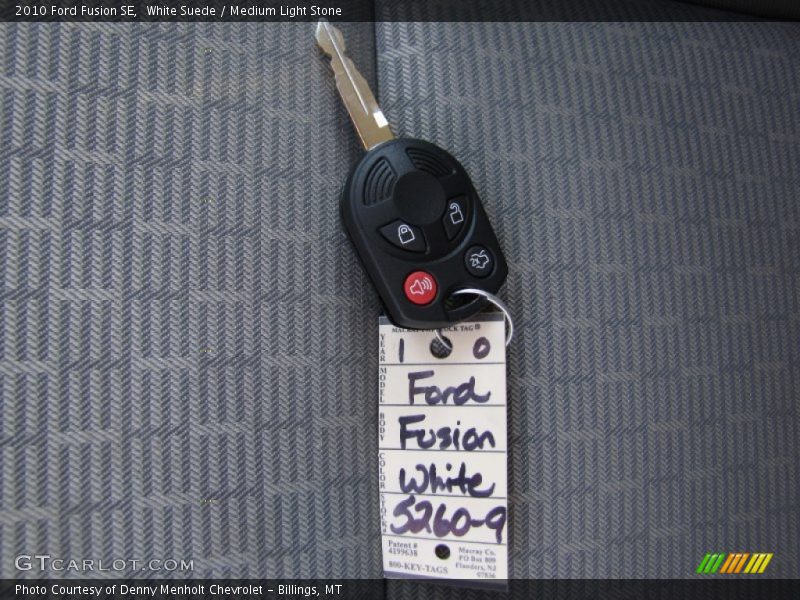 White Suede / Medium Light Stone 2010 Ford Fusion SE