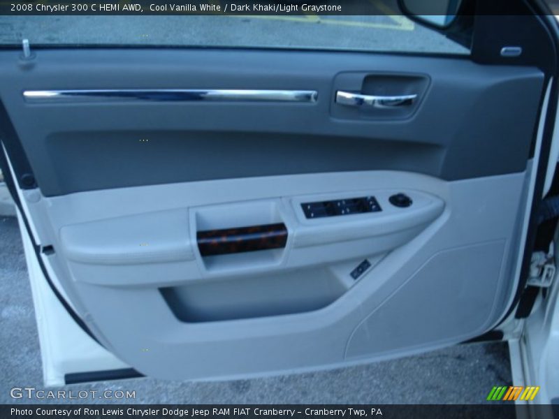 Cool Vanilla White / Dark Khaki/Light Graystone 2008 Chrysler 300 C HEMI AWD