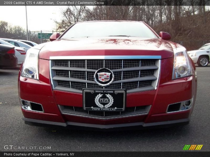 Crystal Red / Cashmere/Cocoa 2009 Cadillac CTS 4 AWD Sedan