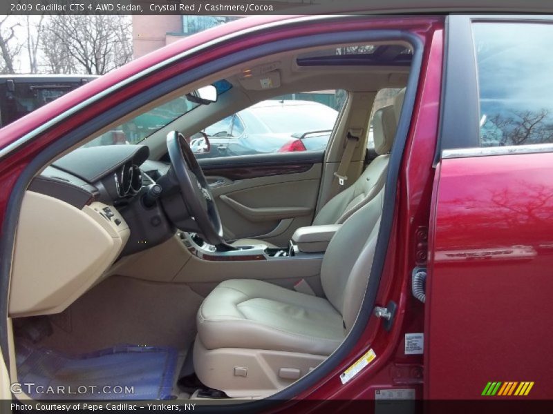 Crystal Red / Cashmere/Cocoa 2009 Cadillac CTS 4 AWD Sedan