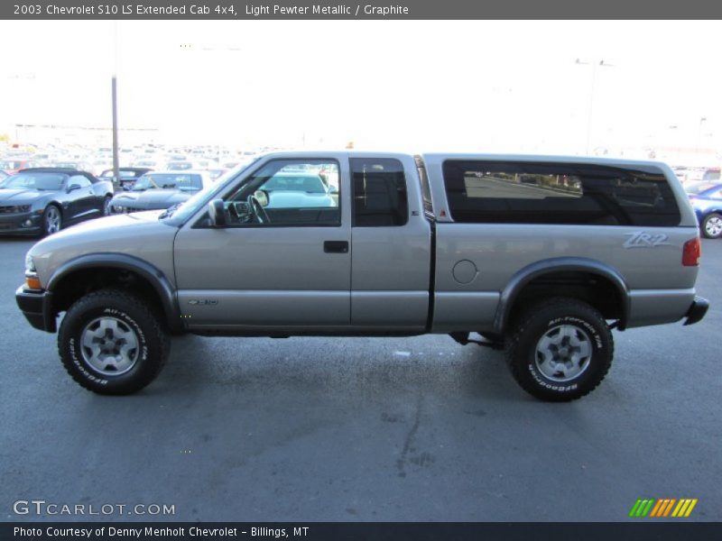 Light Pewter Metallic / Graphite 2003 Chevrolet S10 LS Extended Cab 4x4
