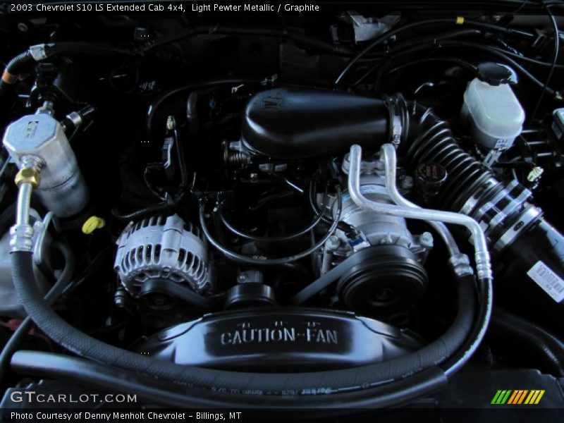 Light Pewter Metallic / Graphite 2003 Chevrolet S10 LS Extended Cab 4x4